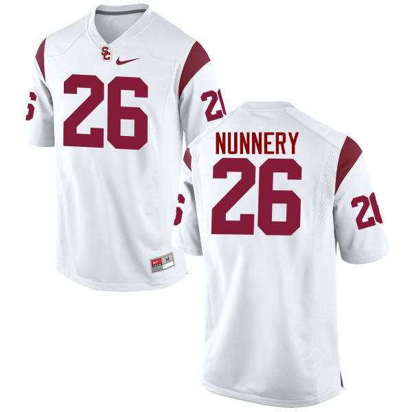 Men #26 Davonte Nunnery USC Trojans College Football Jerseys-White